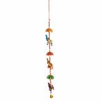 Decoratieve Slinger 3 Stoffen Olifanten met Belletje - 78 cm, Verzenden, Nieuw