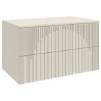 Wastafel Onderkast Ancon 80 cm Beige Wastafelmeubel, Huis en Inrichting, Badkamer | Badkamermeubels, Verzenden, Nieuw