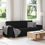 vidaXL 3-zitsbank Zwart 180 cm Stof, Huis en Inrichting, Banken | Bankstellen, Verzenden, Nieuw, Driepersoons, Stof