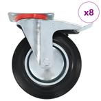 vidaXL 8 st Zwenkwielen 200 mm, Verzenden