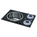 Spoelbak fornuis combinatie 2-pits met ronde spoelbak, Ophalen of Verzenden, Nieuw