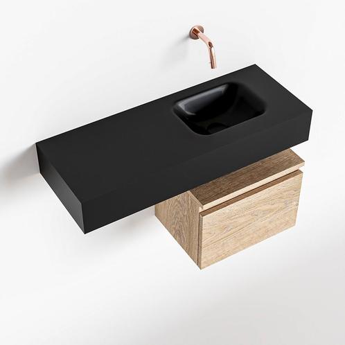 MONDIAZ ANDOR 40cm toiletmeubel washed oak. LEX 80cm, Doe-het-zelf en Verbouw, Sanitair, Bad, Nieuw, Ophalen of Verzenden
