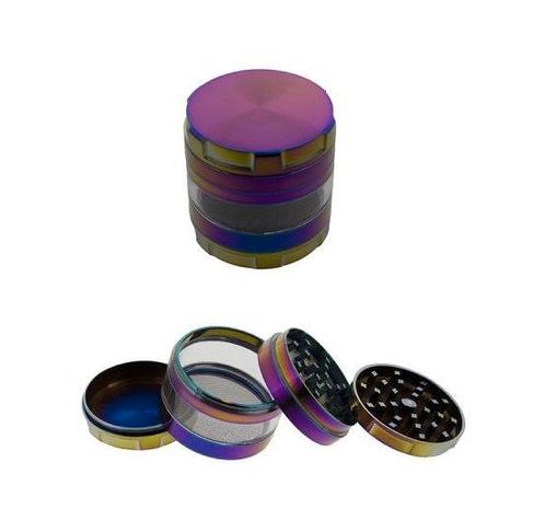 Aluminium Rainbow Kruidengrinder Ø63 mm, Verzamelen, Rookartikelen, Aanstekers en Luciferdoosjes, Nieuw, Ophalen of Verzenden