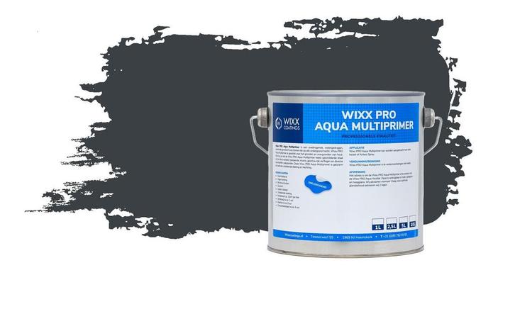 Wixx PRO Aqua Multiprimer RAL 7016 | Antracietgrijs 1L, Doe-het-zelf en Verbouw, Verf, Beits en Lak, Verf, Grijs, Nieuw, Minder dan 5 liter