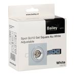 Verstelbare Vierkante GU10 Inbouwspot Wit Aluminium - 146076, Verzenden, Nieuw, Overige typen
