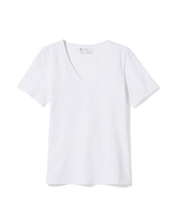 HEMA Dames T-shirt perfect comfort katoen wit beschikbaar voor biedingen