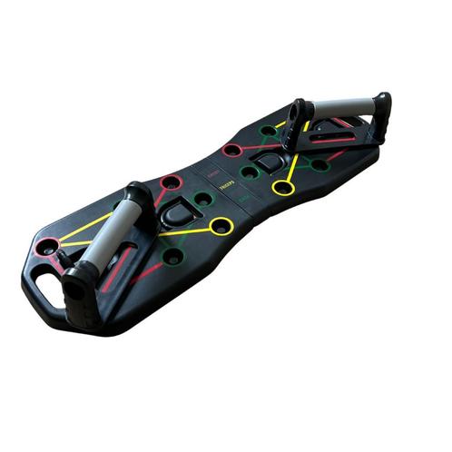 Push up bord met opdruksteunen en weerstandsbanden, Sport en Fitness, Fitnessapparatuur, Armen, Borst, Buik, Rug, Nieuw, Kunststof