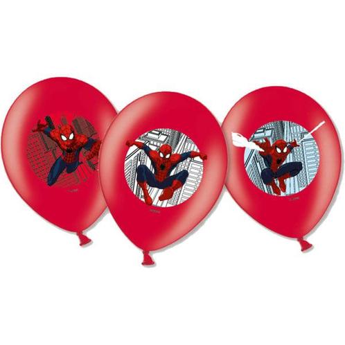 Spiderman Ballonnen Versiering 28cm 6st, Hobby en Vrije tijd, Feestartikelen, Nieuw, Verzenden