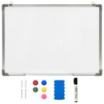 vidaXL Whiteboard magnetisch 90x60 cm staal wit, Verzenden, Nieuw in verpakking
