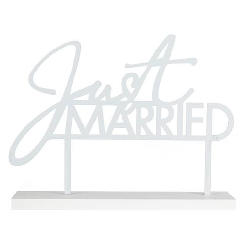 Bruiloft Tafeldecoratie Just Married 25cm, Hobby en Vrije tijd, Feestartikelen, Nieuw, Verzenden