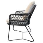 Taranto Pasadena dining tuinset 140xH75 cm 6 delig antraciet, Tuin en Terras, Ophalen of Verzenden, Nieuw