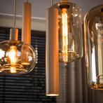 Hanglamp Eettafel - Nieuw - Amberglas - Beige - Webshop, Huis en Inrichting, Lampen | Hanglampen, Verzenden, Modern, Industrieel, Design, Minimalistisch, Organisch
