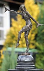 Beeld, scarab dancer - 40 cm - brons marmer, Antiek en Kunst