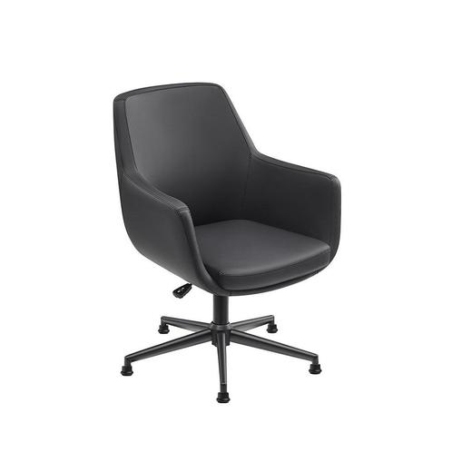 Vergaderstoel Volos - Zwart - PU-leer, Huis en Inrichting, Bureaus, Nieuw, Ophalen of Verzenden
