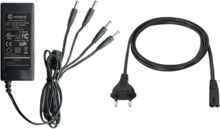 Power adapter AC/DC met 4 outputs  DC 12V 5A, Audio, Tv en Foto, Videobewaking, Nieuw, Ophalen of Verzenden