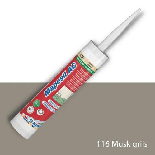 Mapei Mapesil AC - Siliconenkit - 310ml - Musk Grijs 116, Doe-het-zelf en Verbouw, Tegels, Ophalen of Verzenden