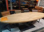 Eettafelblad ovaal | 280x120cm | Eiken | Naturel, Huis en Inrichting, Tafels | Eettafels, Ophalen, Nieuw, Industrieel