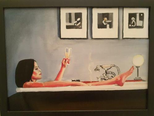 Carlo Capelli (XX-XXI), after Vettriano - Night time rituals, Antiek en Kunst, Kunst | Schilderijen | Klassiek