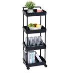 Verrijdbare opbergwagen met 4 planken en wielen, Verzenden, Nieuw