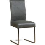 Leren eetkamerstoel Remix - Vintage Grey (grijs) -, Huis en Inrichting, Stoelen, Nieuw, Ophalen of Verzenden, Industrieel, Modern