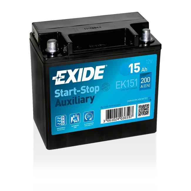 Exide Auxiliary accu | EK151 | 12V 15Ah, Auto-onderdelen, Accu's en Toebehoren, Ophalen of Verzenden