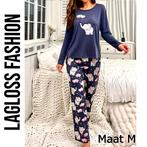 Dames Pyjama Set met Schattige Olifanten – Maat M, Kleding | Dames, Pyjama's, LaGloss, Verzenden, Nieuw
