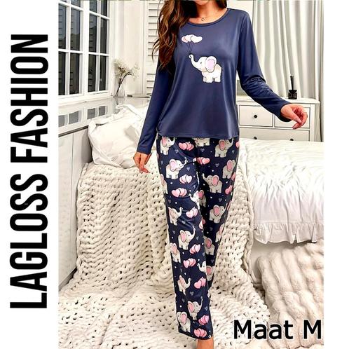 Dames Pyjama Set met Schattige Olifanten – Maat M, Kleding | Dames, Pyjama's, Nieuw, Verzenden