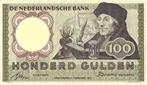 Bankbiljet 100 gulden 1953 Erasmus Prachtig, Verzenden