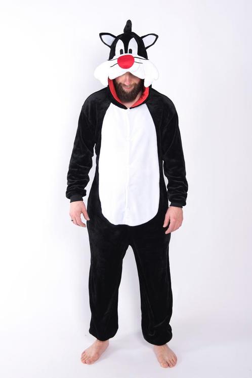 Onesie Sylvester Pak Kostuum S-M Kat Kattenpak Jumpsuit, Kleding | Dames, Carnavalskleding en Feestkleding, Kleding, Nieuw, Maat 36 (S)