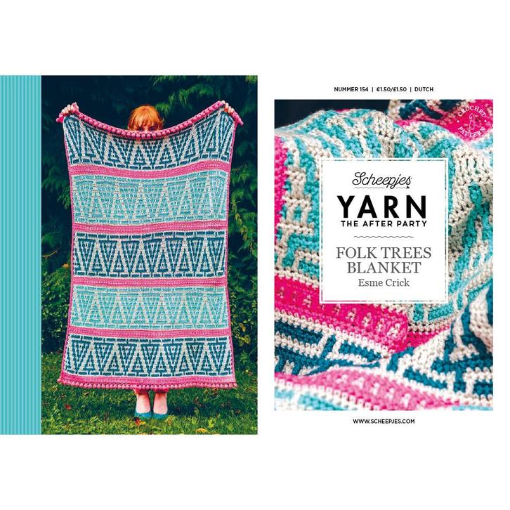 Haakboekje YARN The After Party nr.154 Folk Trees Blanket, Hobby en Vrije tijd, Breien en Haken, Breien of Haken, Nieuw, Wol of Garen