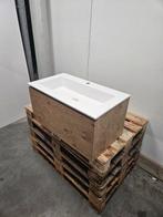 Badmeubel 80 x 45 cm eiken met 1 diepe lade / glans witte, Ophalen of Verzenden, Nieuw, Bad