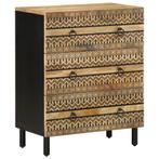 vidaXL Dressoir 60x33,5x75 cm massief ruw mangohout, Huis en Inrichting, Kasten | Overige, Verzenden, Nieuw