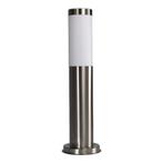Kreta | 45cm - Staande buitenlamp zilver rond IP44, Staande lamp, Led, Nieuw, Ophalen of Verzenden
