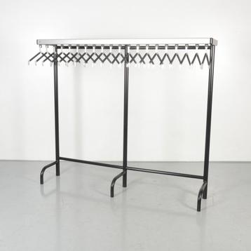 Officenow garderobe, zwart, 172 x 200 cm, 20 hangers