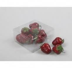 Aardbei Rood 4 cm doos ca. 12 stuks, Hobby en Vrije tijd, Knutselen, Nieuw, Ophalen of Verzenden