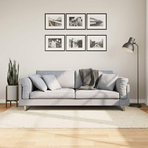 vidaXL Vloerkleed PAMPLONA shaggy hoogpolig modern 140x200, Huis en Inrichting, Stoffering | Tapijten en Kleden, Crème, Nieuw