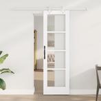 vidaXL Schuifdeur met hardware set Wit 61x198,5 cm Massief, Doe-het-zelf en Verbouw, Deuren en Horren, Verzenden, Nieuw