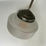 Plafondlamp - gepatineerd-nikkel - Transparantglas hanglamp
