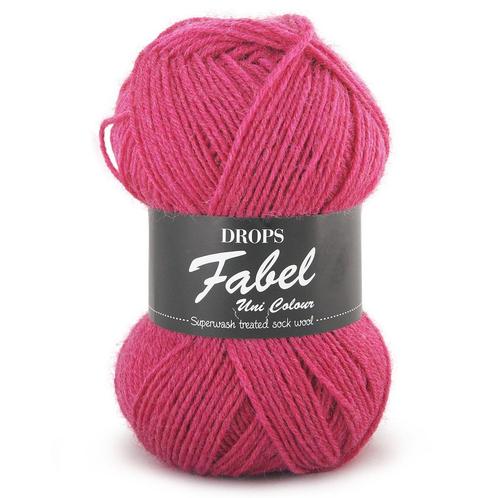 DROPS Fabel Uni Colour - 109 pink - Wol Garen, Hobby en Vrije tijd, Breien en Haken, Ophalen of Verzenden
