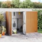 vidaXL Tuinschuur 225x89x161 cm gegalvaniseerd staal bruin, Tuin en Terras, Verzenden, Nieuw