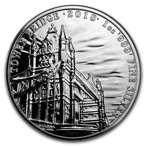 Britain Landmark - Tower Bridge 1 oz 2018 (120.000 oplage), Postzegels en Munten, Munten | Europa | Niet-Euromunten, Losse munt