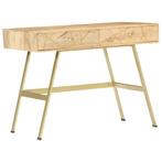 vidaXL Schrijftafel met lades 100x55x75 cm massief mangohout, Huis en Inrichting, Verzenden, Nieuw