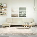 vidaXL Slaapbank L-vormig 255x140x70 cm kunstleer, Verzenden, Nieuw, Leer, Minder dan 150 cm