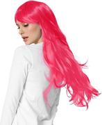 2dekans | dressforfun - Pruik lang haar lokken pink -, Ophalen of Verzenden, Zo goed als nieuw