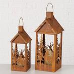 Kerstdecoratie - Metaalhuislantaarn - Hout, Diversen, Kerst, Nieuw