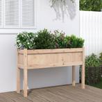 vidaXL Plantenbak met poten 110x31x70 cm massief grenenhout, Tuin en Terras, 100 cm of meer, Verzenden, Nieuw, 60 cm of meer