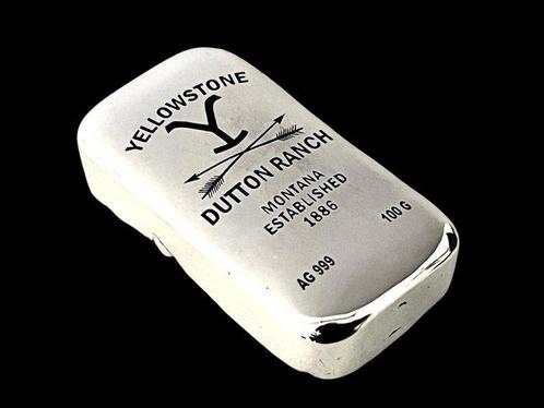100 gram - Zilver .999 - -No Reserve- Yellowstone (Zonder, Postzegels en Munten, Edelmetalen en Baren