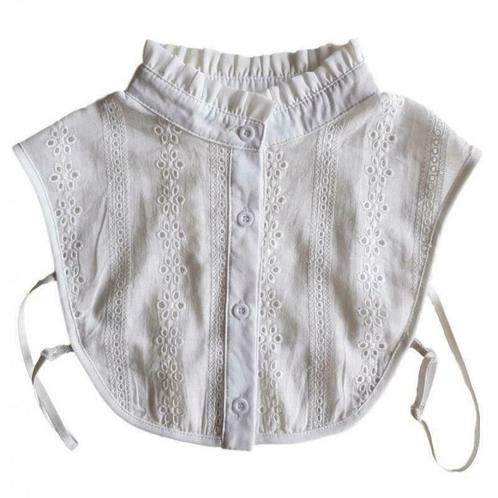 Los blouse kraagje wit met opstaande kraag en bloemenprint, Kleding | Dames, Blouses en Tunieken, Wit, Nieuw, Maat 36 (S), Verzenden