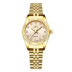 Gouden Luxe Horloge voor Dames - Waterdicht Stras Horloge, Verzenden, Nieuw, CHENXI