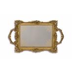 A RESIN MIRROR TRAY, ANTIQUE GOLD (Beeldjes - Decoratie), Antiek en Kunst, Verzenden